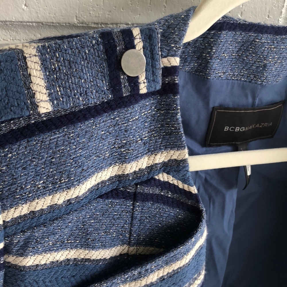 BCBGMaxazria Novak Striped Moto Jacket - Picture 5 of 6
